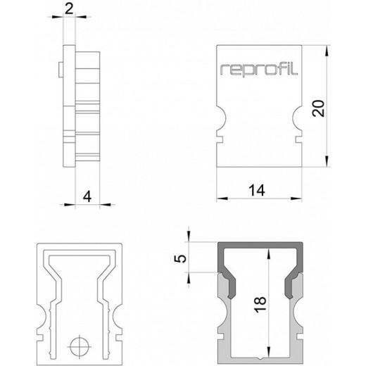 Набор из 10 заглушек для профиля Deko-Light H-AU-02-08 979102