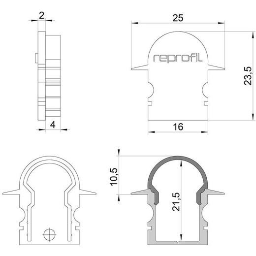 Заглушка для профиля Deko-Light R-ET-02-10 979562