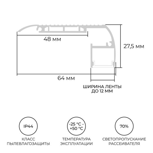 Короб для ступеней Apeyron Electrics  08-65
