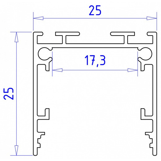 Короб накладной Ambrella Light Profile System GP GP2500BK