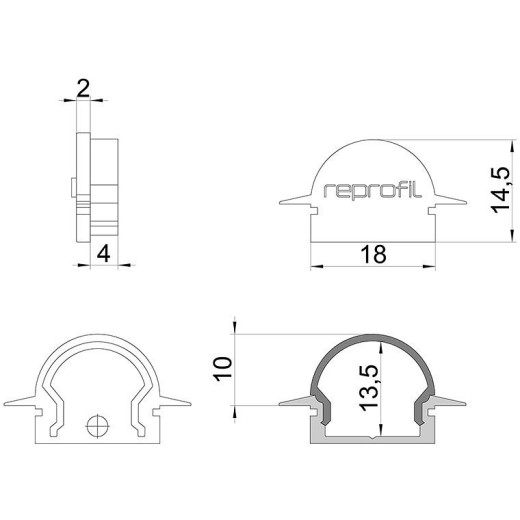 Набор из 10 заглушек для профиля Deko-Light R-ET-01-12 979550