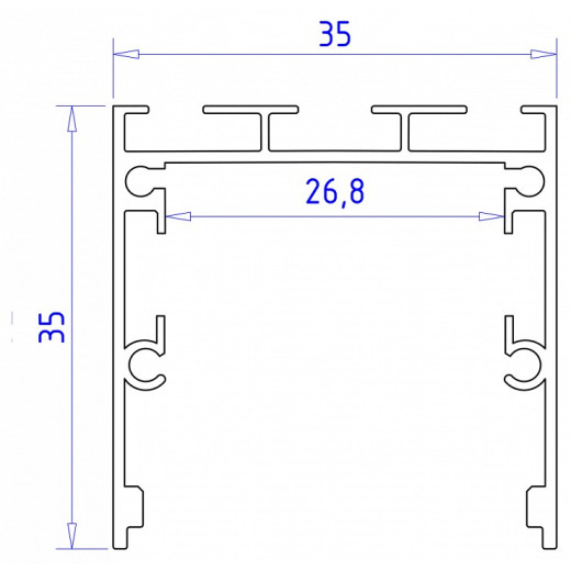 Короб накладной Ambrella Light Profile System GP GP2550BK