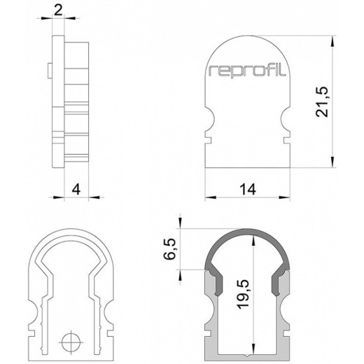 Набор из 10 заглушек для профиля Deko-Light R-AU-02-08 979602