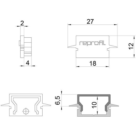 Набор из 10 заглушек для профиля Deko-Light H-ET-01-10 979050