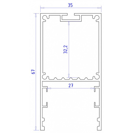 Короб накладной Ambrella Light Profile System GP GP3000BK