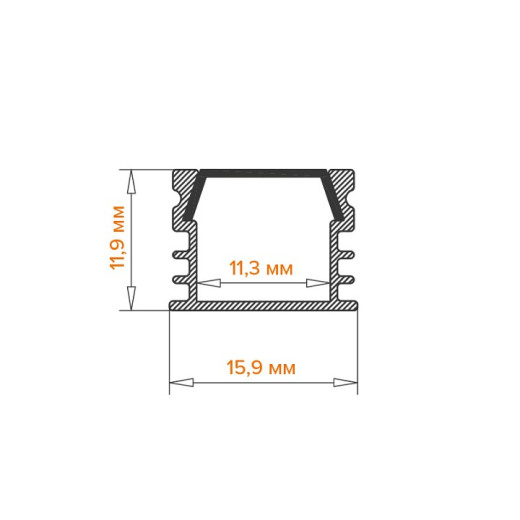 Короб накладной Wolta  WAP-S-16/12/2000-B