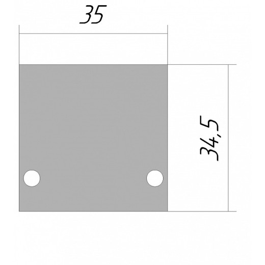 Заглушка для профиля 6063  0222400