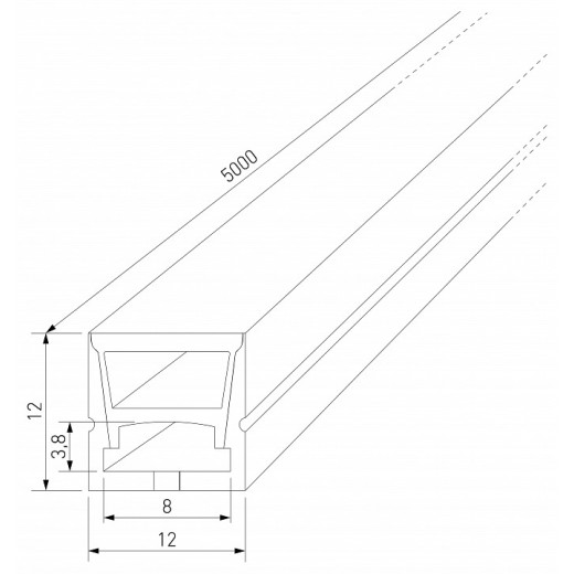 Короб накладной гибкий Elektrostandard  LL-2-ALP027