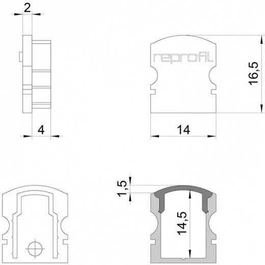 Набор из 10 заглушек для профиля Deko-Light F-AU-02-08 978541