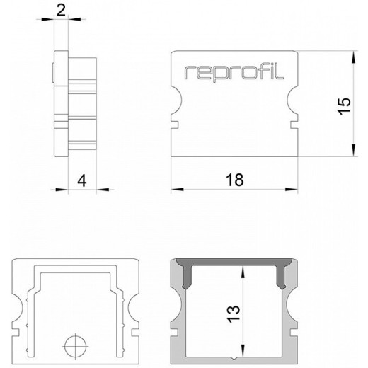 Набор из 10 заглушек для профиля Deko-Light P-AU-02-12 978060