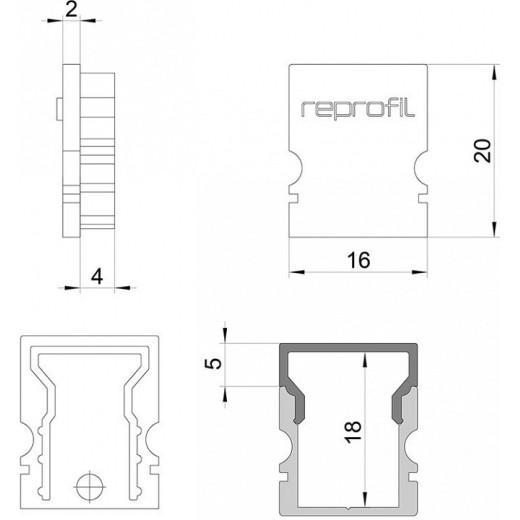 Набор из 10 заглушек для профиля Deko-Light H-AU-02-10 979020