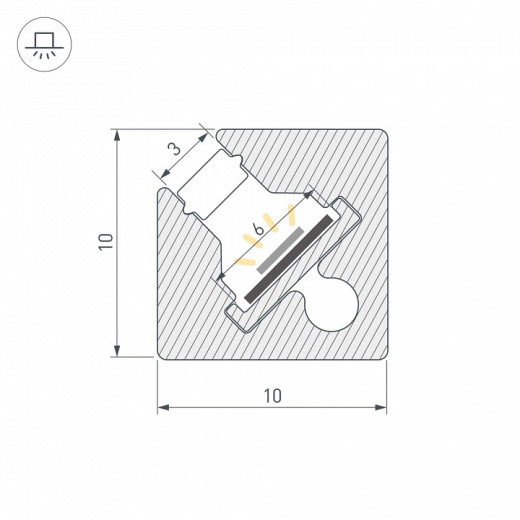 Короб накладной угловой внутренний Arlight SL-KANT 055320