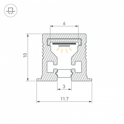 Короб встраиваемый Arlight SL-MINI 058626