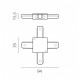 Соединитель X-образный для треков Lightstar Barra 502146-P