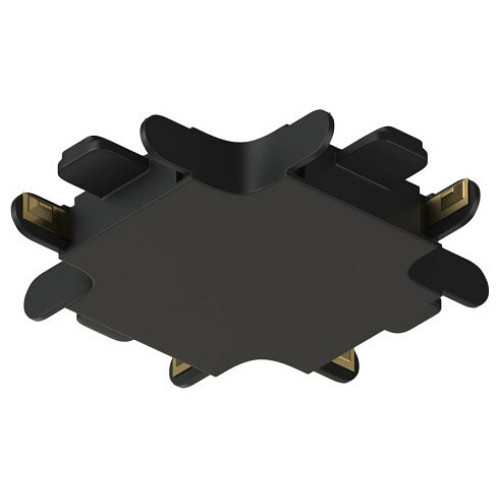 Соединитель X-образный для треков накладных Denkirs AIR BASE TR5234-BK