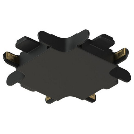 Соединитель X-образный для треков накладных Denkirs AIR BASE TR5234-BK