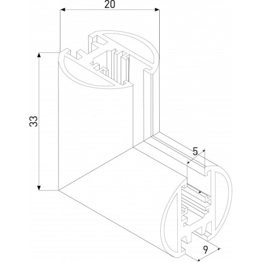 Соединитель угловой внутренний для треков накладных Elektrostandard Mini Magnetic a067579