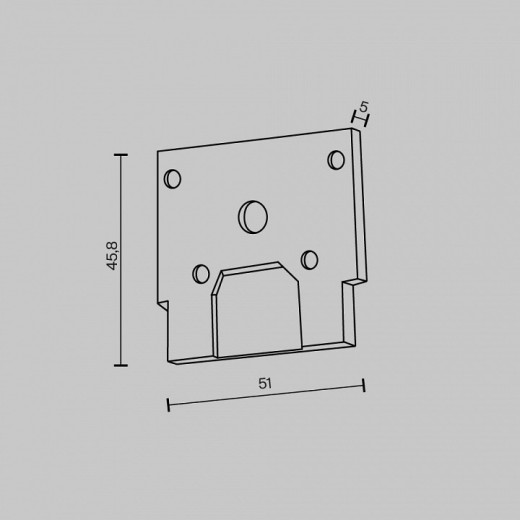 Заглушка для трека боковая  TRA034EC-SCCL-42B