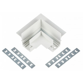 Соединитель угловой внутренний для треков встраиваемых MyFar  MT0200-CL-W