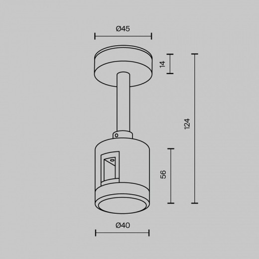 Подвес для трека Maytoni Technical Accessories for tracks Flarity TRA156C-IPC1-B