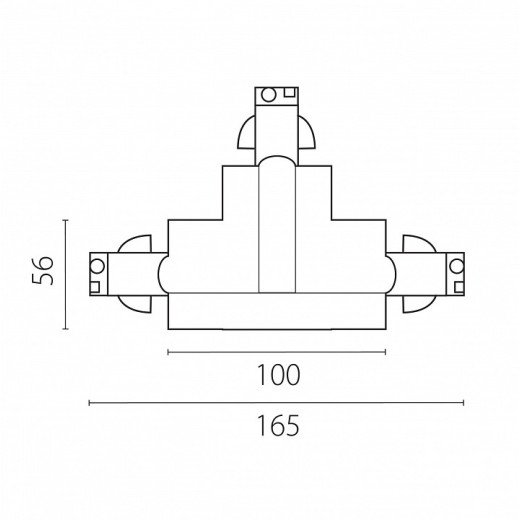 Токопровод T-образный правый Lightstar Quattro 503136-RPSR