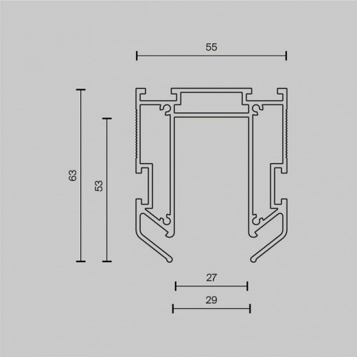 Профиль-держатель Maytoni Technical Accessories for tracks Exility TRA034MP-212S(N)