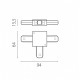 Соединитель T-образный для треков Lightstar Barra 502137-P