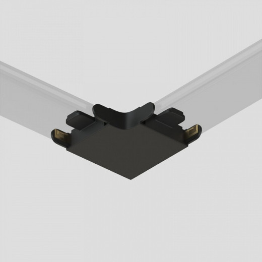 Соединитель угловой L-образный для треков накладных Denkirs AIR BASE TR5231-BK