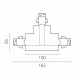 Токопровод T-образный правый Lightstar Quattro 503137-RPSR