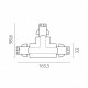 Токопровод T-образный правый Lightstar Quattro 504136-FRPSR