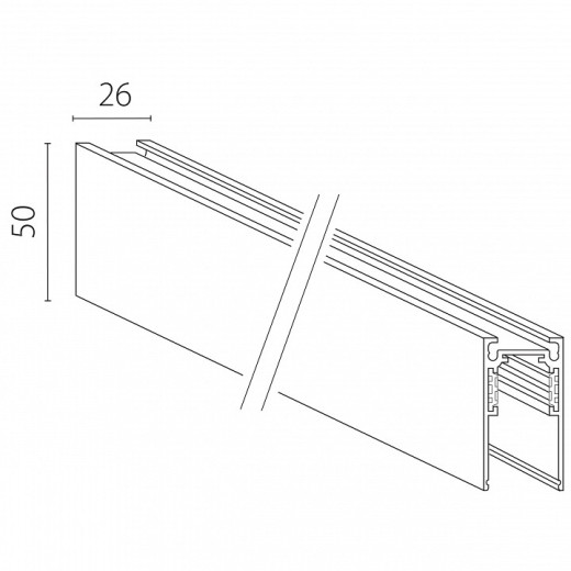 Комплект профиля встраиваемый для трека Lightstar Uno Pro 509027P