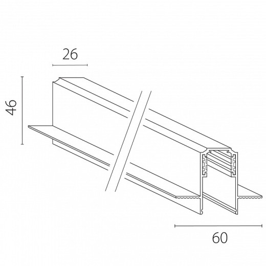 Комплект для встраиваемого монтажа трека Lightstar Uno Pro 509227P