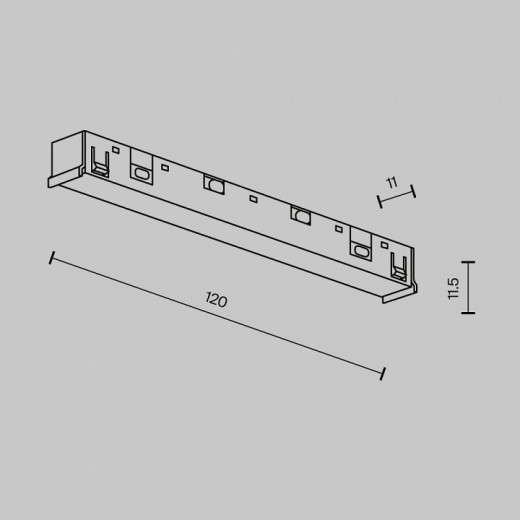 Соединитель линейный для треков Maytoni Technical  TRA239PC-42B
