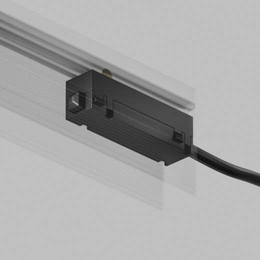 Токопровод концевой Denkirs SMART SLIM BASE TR2421-BK