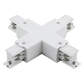 Соединитель X-образный для треков DesignLed Трехфазные треки и аксессуары CN-3F-X-WH