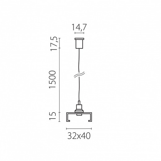 Подвес для трека Lightstar Quattro 504177-FR2
