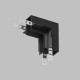 Соединитель угловой внутренний для треков Denkirs SMART 48V HIDE TR8546-BK
