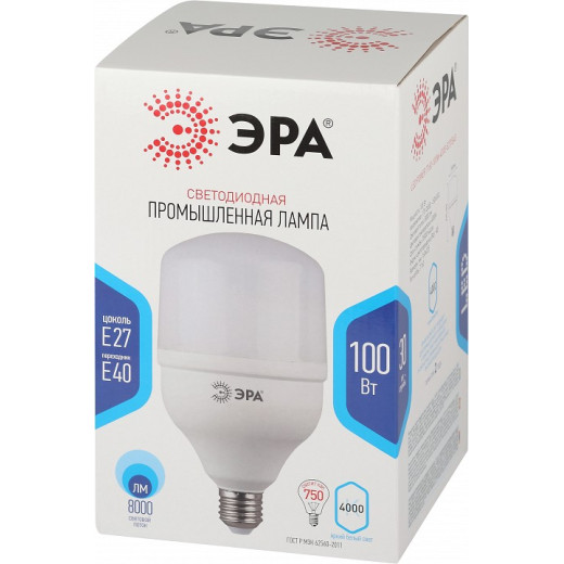 Лампа светодиодная Эра Стандарт E27/E40 100Вт 4000K LED POWER T160-100W-4000-E27/E40
