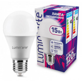 Лампа светодиодная Luminarte  E27 15Вт 4000K LSTD-A60-15W4KE27