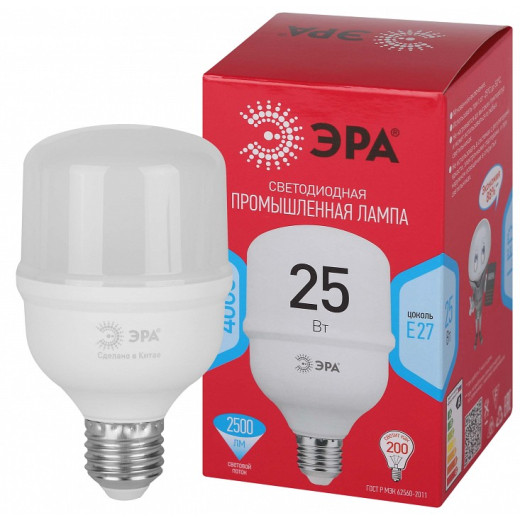 Лампа светодиодная Эра  E27 25Вт 4000K LED POWER T70-25W-4000-E27 R