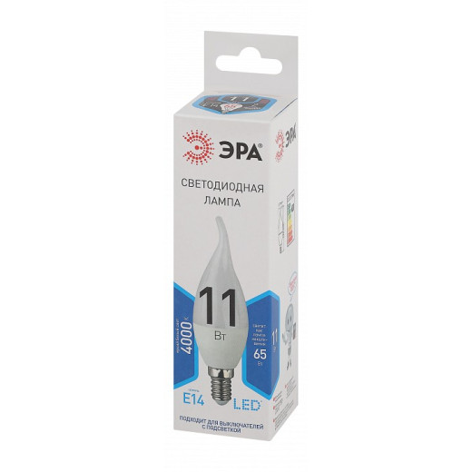 Лампа светодиодная Эра Стандарт E14 11Вт 4000K LED BXS-11W-840-E14
