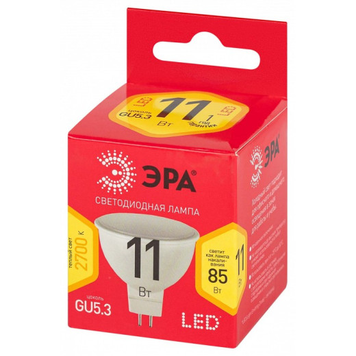Лампа светодиодная Эра  GU5.3 11Вт 2700K LED MR16-11W-827-GU5.3 R