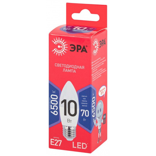 Лампа светодиодная Эра  E27 10Вт 6500K LED B35-10W-865-E27 R