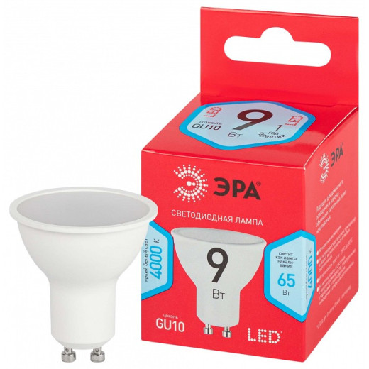 Лампа светодиодная Эра  GU10 9Вт 4000K LED MR16-9W-840-GU10 R