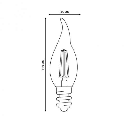 Лампа светодиодная Volpe OPTIMA DIM E14 6Вт 3000K UL-00009243