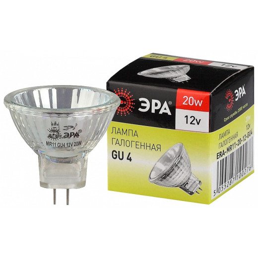 Лампа галогеновая Эра  GU4 20Вт 3000K GU4-MR11-20W-12V-30CL