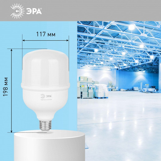 Лампа светодиодная Эра  E27, E40 60Вт 6500K LED POWER T120-60W-6500-E27/E40 R