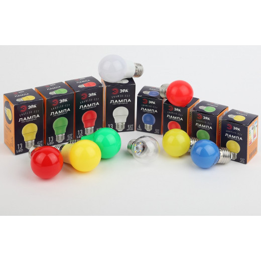 Лампа светодиодная Эра  E27 1Вт 3000K ERAGL45-E27