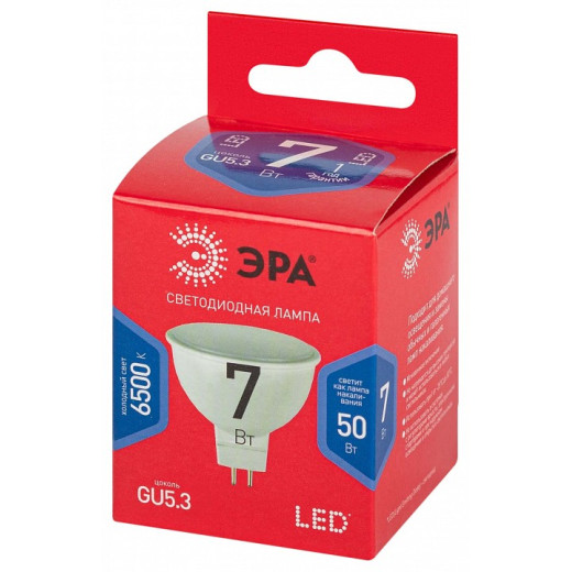 Лампа светодиодная Эра  GU5.3 7Вт 6500K LED MR16-7W-865-GU5.3 R