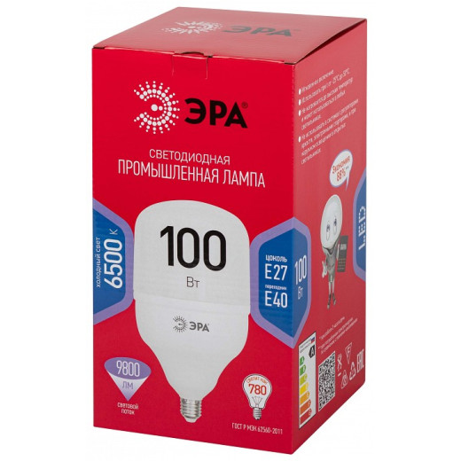 Лампа светодиодная Эра  E27, E40 100Вт 6500K LED POWER T140-100W-6500-E27/E40 R